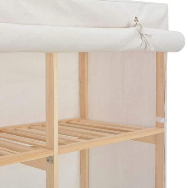 Berkfield Wardrobe White 200x40x170 cm Fabric