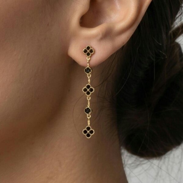 Uchi & Soto Kinmokusei Black Drop Earrings