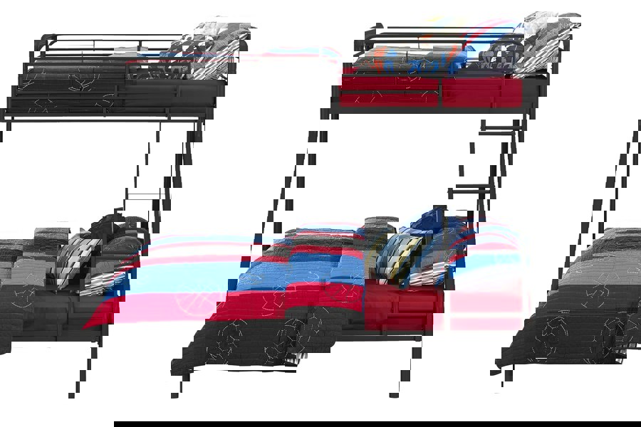 Dorel Home Bunk Bed Metal Black - Single Double