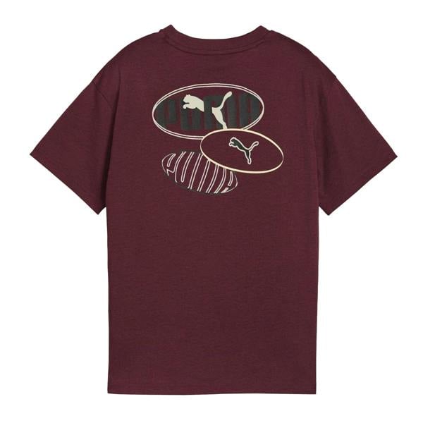 Puma Childrens/Kids Essentials Logo Regular T-Shirt - Burgundy - 