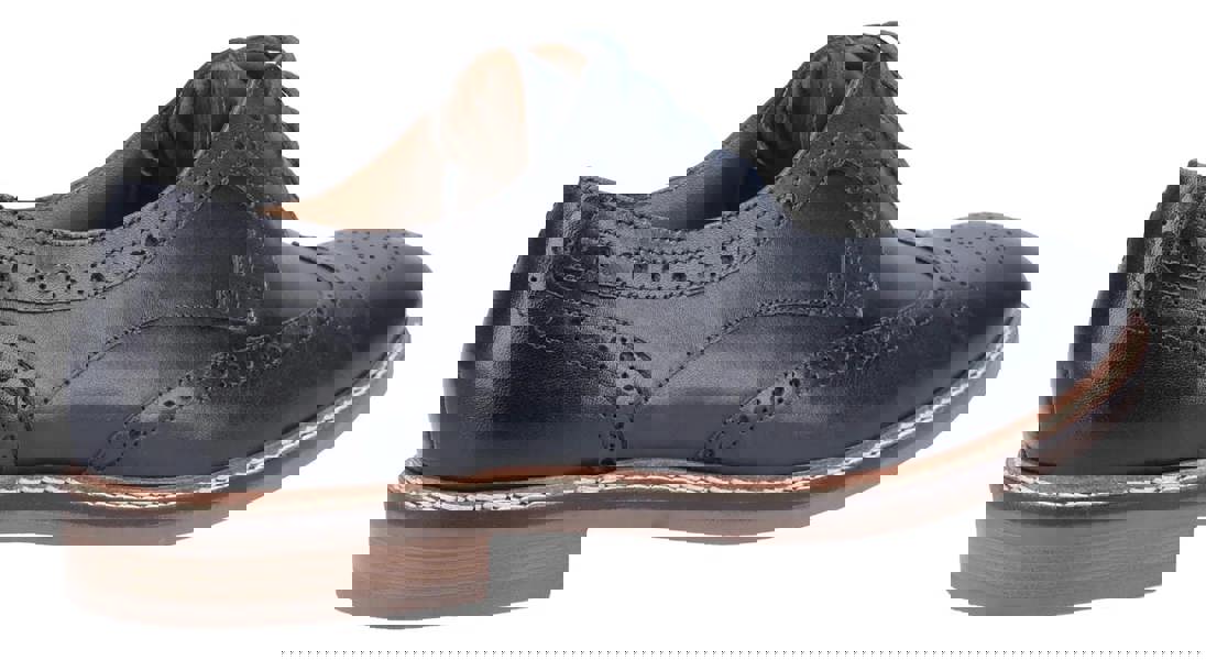 Hush Puppies Bryson Mens Wing Tip Brogue Smart Leather Lace Up Shoes