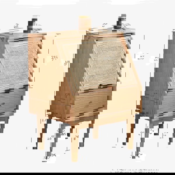 Izabella Bedside Table, Oak-Ritconcept-Rit Concept