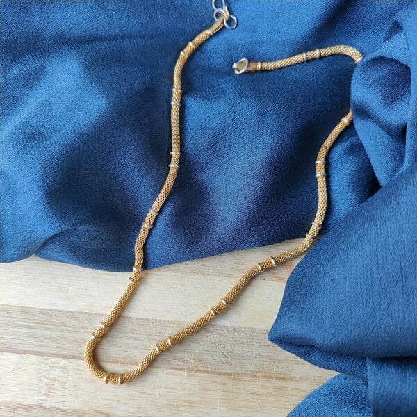 The Colourful Aura Gold Cuban Link Thick Gourmet Chain Necklace