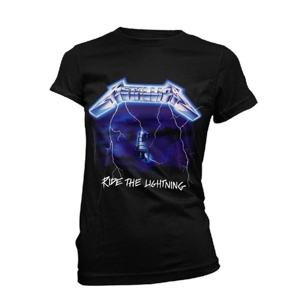 Metallica Womens Ride The Lightning Tracks T-Shirt - Black