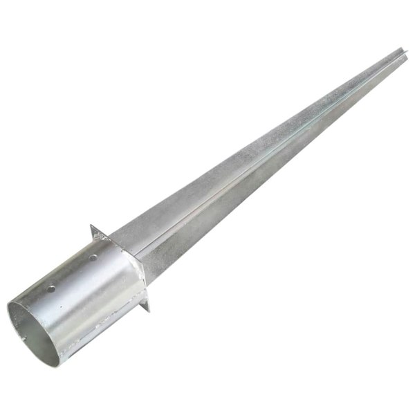 Berkfield Ground Spikes 2 pcs Silver 10x76 cm Galvanised Steel