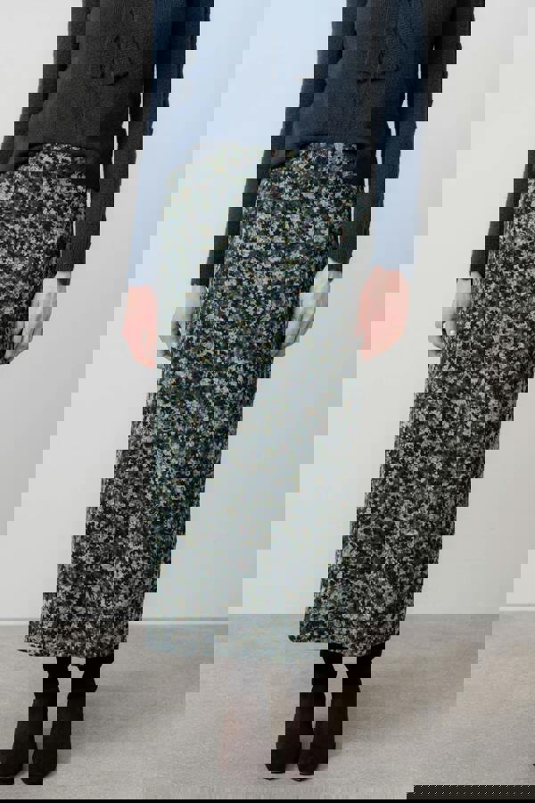 Melissa Printed Midi Skirt Green | Lily and Me Clothing