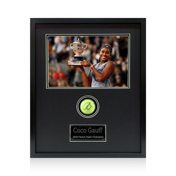 Coco Gauff Signed Tennis Ball Compact Frame (Beckett)