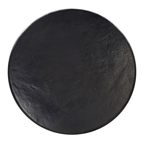 Furniture Edit Elika Black Faux Plaster Round Dining Table Indoor Or Outdoor