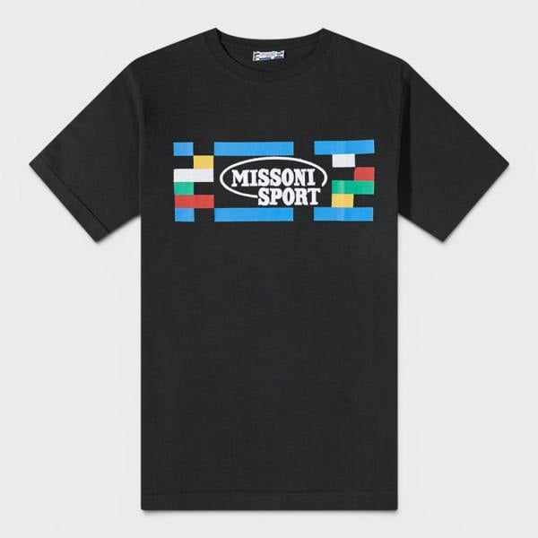 Missoni Logo Sport Crewneck T-Shirt Black