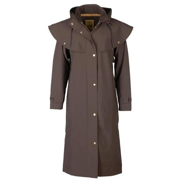 Rydale Bramham Ladies Full Length Coat in dark brown, front view