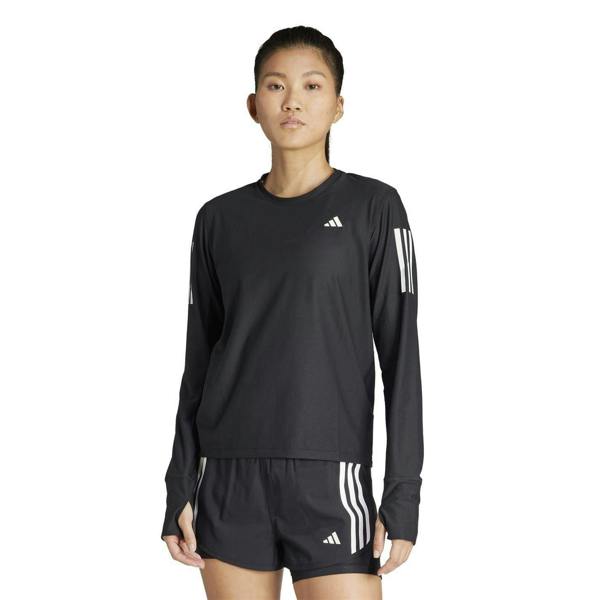 Adidas Womens/Ladies Own The Run Long-Sleeved Top - Black - 