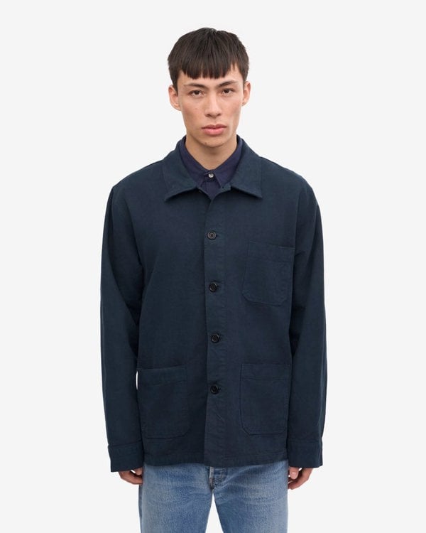 Colorful Standard Mens Organic Workwear Jacket - Navy Blue