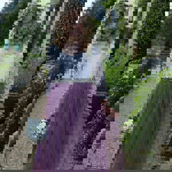 young girl modelling dress