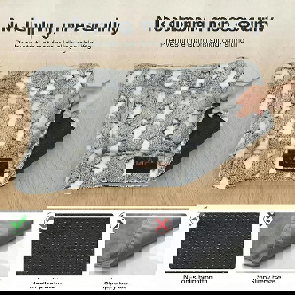 Skylos Dog Bed Arctic Fleece Soft Pet Cat Cushion Large Dog Puppy Crate Mat