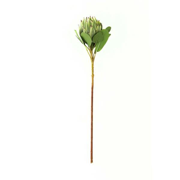 Wyld Haus Set of 3 Artificial Flowers Green Protea Artichoke Stems
