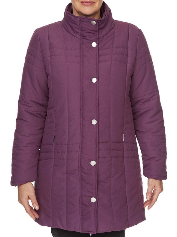 PennyPlain Long Quilt Coat - Amethyst