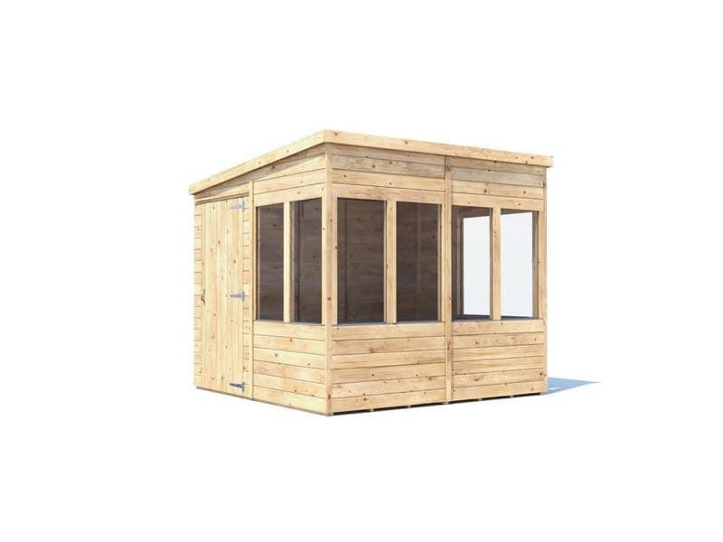 Dunster House Potting Shed Pent Roof W8' x D8' (W2.4 x D2.4m) Superfelt, Overlord Modular