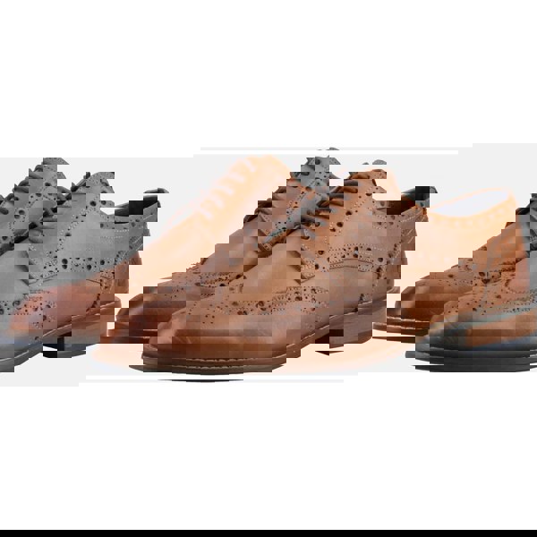 Hush Puppies Dustin Brogue Leather Men's Tan Brogues Shoes