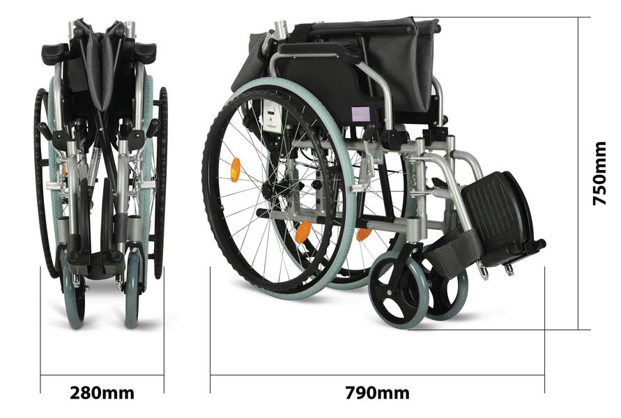 Aidapt Deluxe Self Propelled Wheelchair