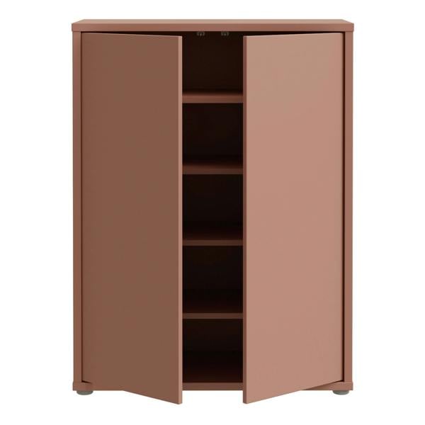 Furniture To Go Alice Springs Shoe Cabinet with 2 Doors Push-to-Open in Terracotta