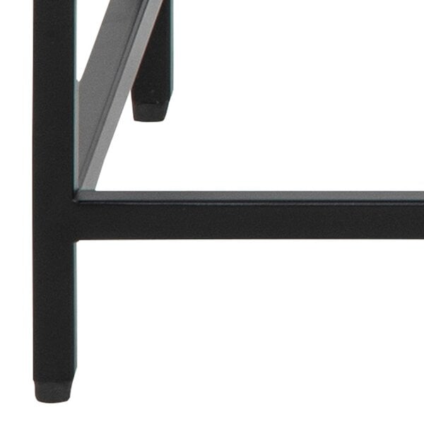 Wyld Haus Graz Matt Black Metal Open Shelf Console Table