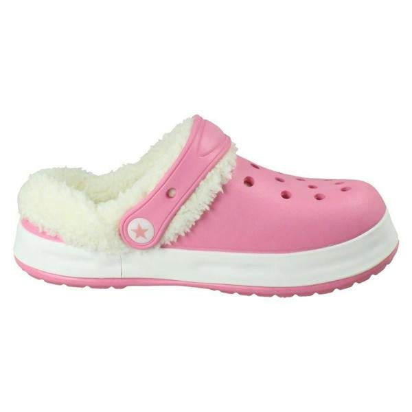 Pineapple Girls Pineapple Light Up Fluffy Lined Clogs H2719