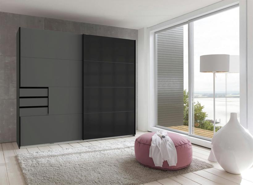 Saigon 225CM black glass graphite