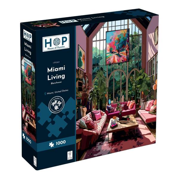 The House of Puzzles Miami Living - 1000 Piece Jigsaw Puzzle