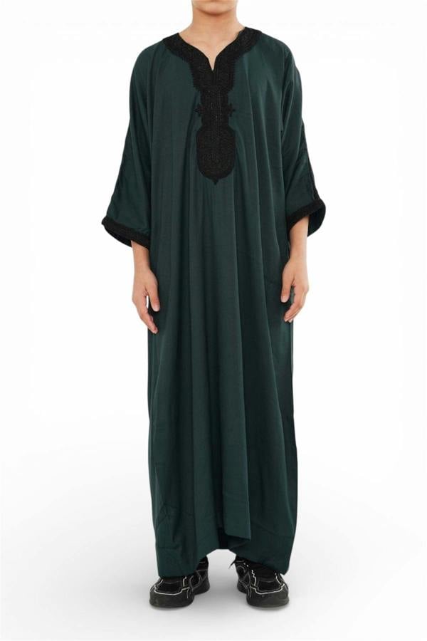 Infinity Leather Kid's Boys Moroccan Thobe Jubba Robe Eid Djellaba Gandoura - K-HM62
