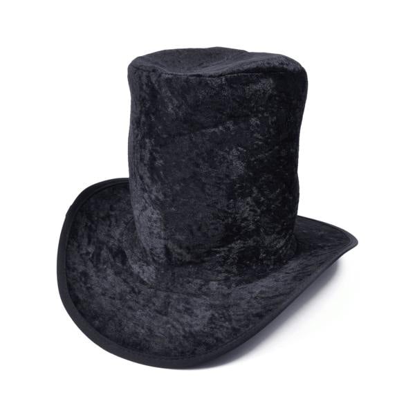 Bristol Novelty Unisex Velvet Top Hat - Black - 