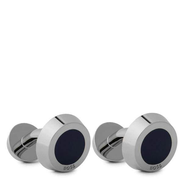 Boss Mens Simony Polished Business Cufflinks - Navy - 