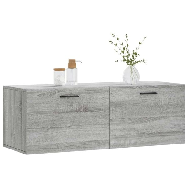 Berkfield Wall Cabinet Grey Sonoma 100x36.5x35 cm Engineered Wood
