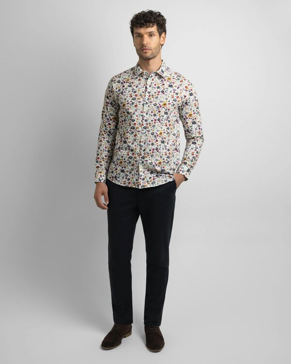 Steel & Jelly Limited Edition White Multi Floral Slim Fit Shirt