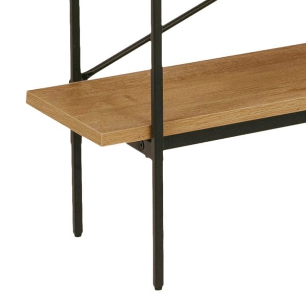 Furniture To Go Angus Bookcase with 1 Sliding Door & 5 Shelves in Oak & Black