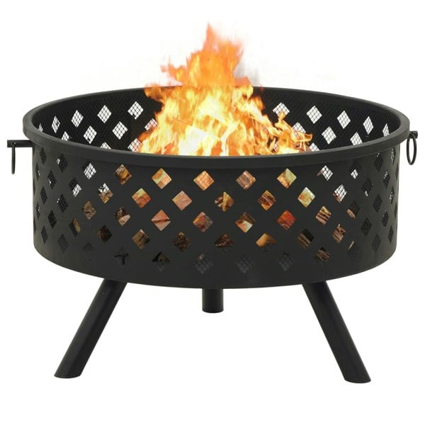 Berkfield Fire Pit with Poker 68 cm XXL Steel