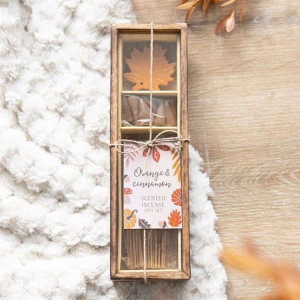 Serano Autumn Leaf Orange & Cinnamon Incense Gift Set