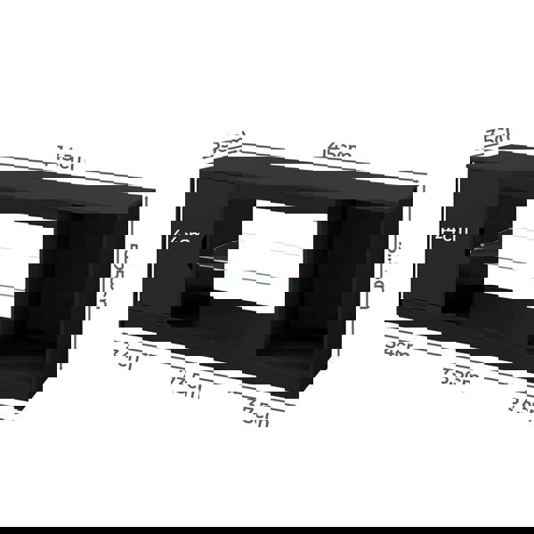 Levede TV Stand Entertainment Unit TV Cabinet Stand Storage with LED 140cm Black