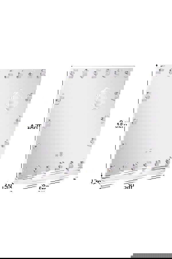 Living and Home Hollywood Vanity Mirror Desktop Cosmetic Mirror with LED Lights & With 10X Magnifier