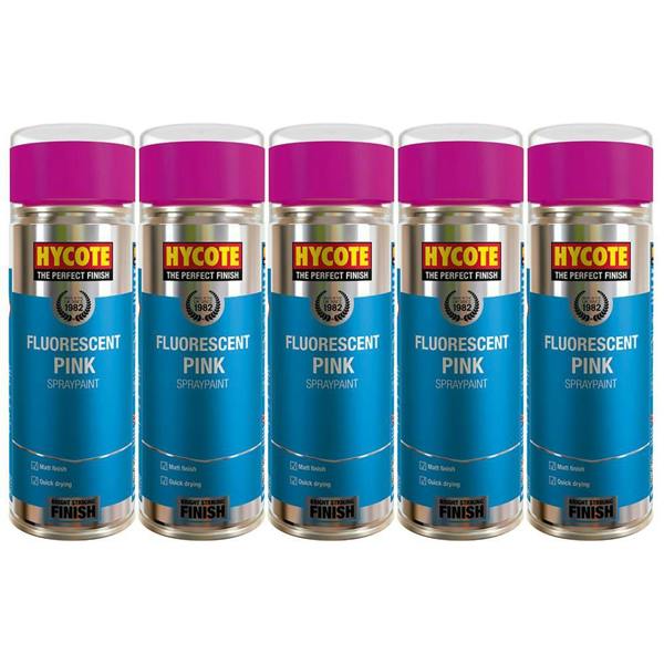 Hycote 5X Hycote Fluorescent Pink Spray Paint 400ml