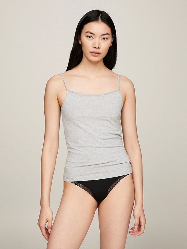 Tommy Hilfiger CAMI WITH LACE 2 Pack Womens White/Grey Heather