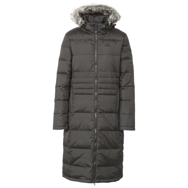 Trespass Women's Phyllis Long Down Parka Jacket - Black