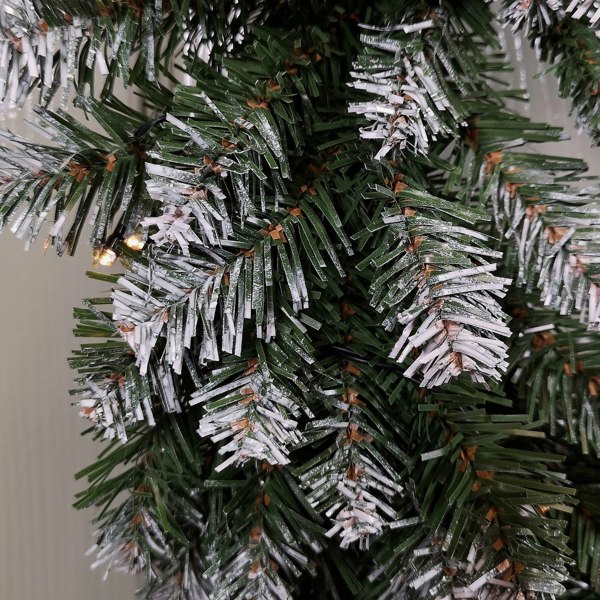 Samuel Alexander 60cm Snow Tipped Christmas Wreath with 50 Warm White LEDs and 160 Bullet Tips