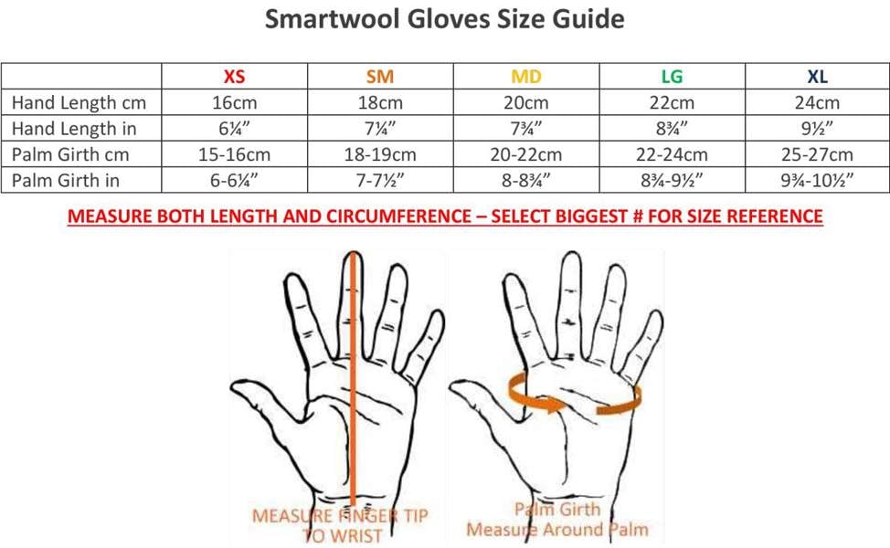 Smartwool Adult 260GSM Thermal Merino Wool Liner Gloves {SW-018132}