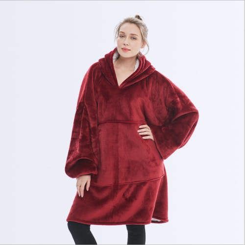 Unisex Sherpa LIned Blanket Hoodie