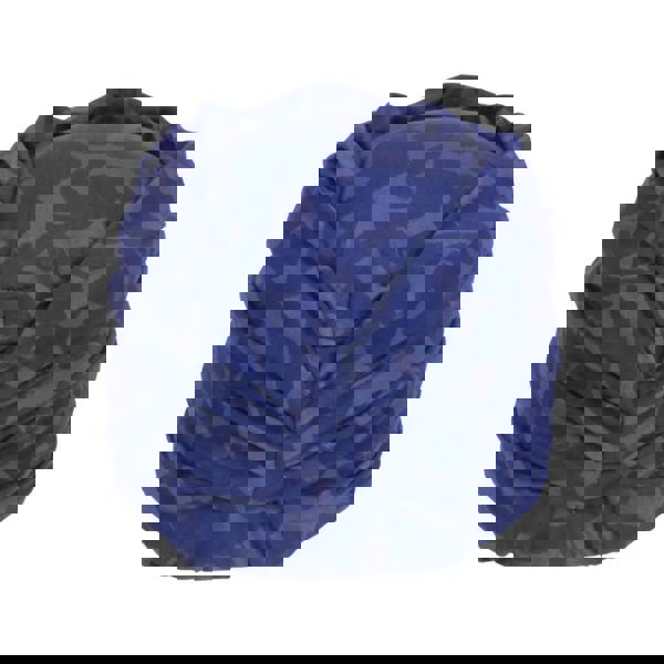 Blue Fashy Vario soft fabric cap in camouflage turban style