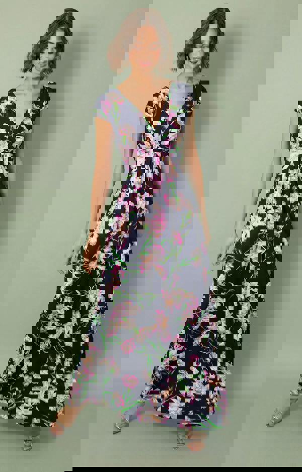 Alie Street London Sophia Maxi Dress Petite - Midnight Blossom