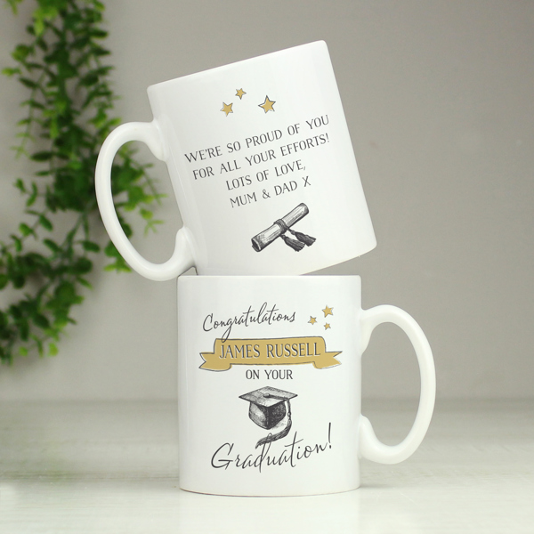 Personalised Memento Company Personalised Gold Star Graduation Mug
