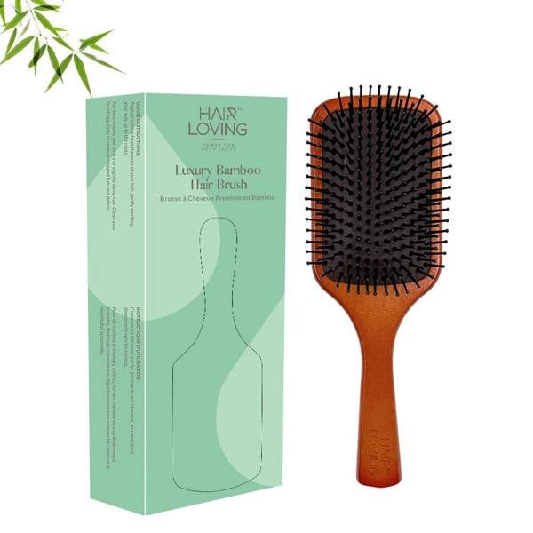 Hair Loving Wooden Paddle Brush – Anti-Breakage Detangling & Gentle Scalp Massage for All Hair Types