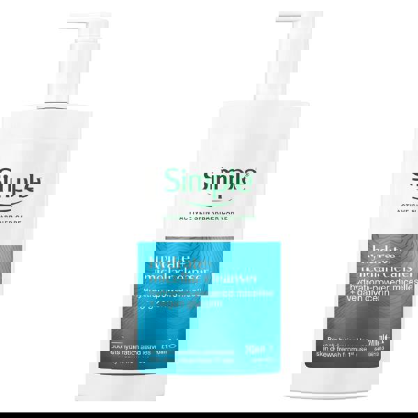 Simple Hydrate+ Micellar Facial Cleanser Refreshing Gentle Face Wash, 240ml