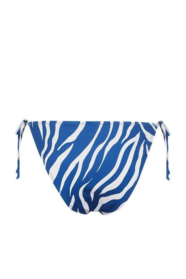 WOVCOR Zebra Patterned Regular Waist Bikini Bottom with Accessories